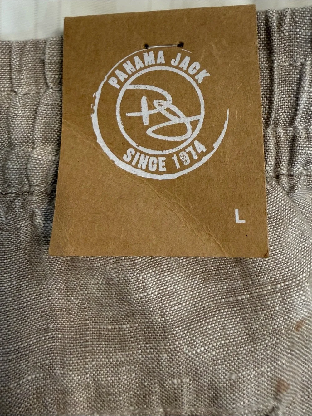 Panama Jack  Men’s Linen Casual Chinos in Natural/ Beige Size L
